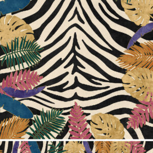 Zebra Colour Bath Mat Set