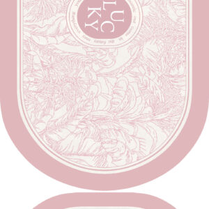 Pink Emblem Oval Bath Mat Set