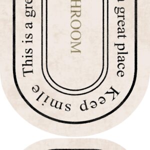 Smile Quote Oval Bath Mat Set
