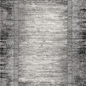 Silver Distressed Modern Rug