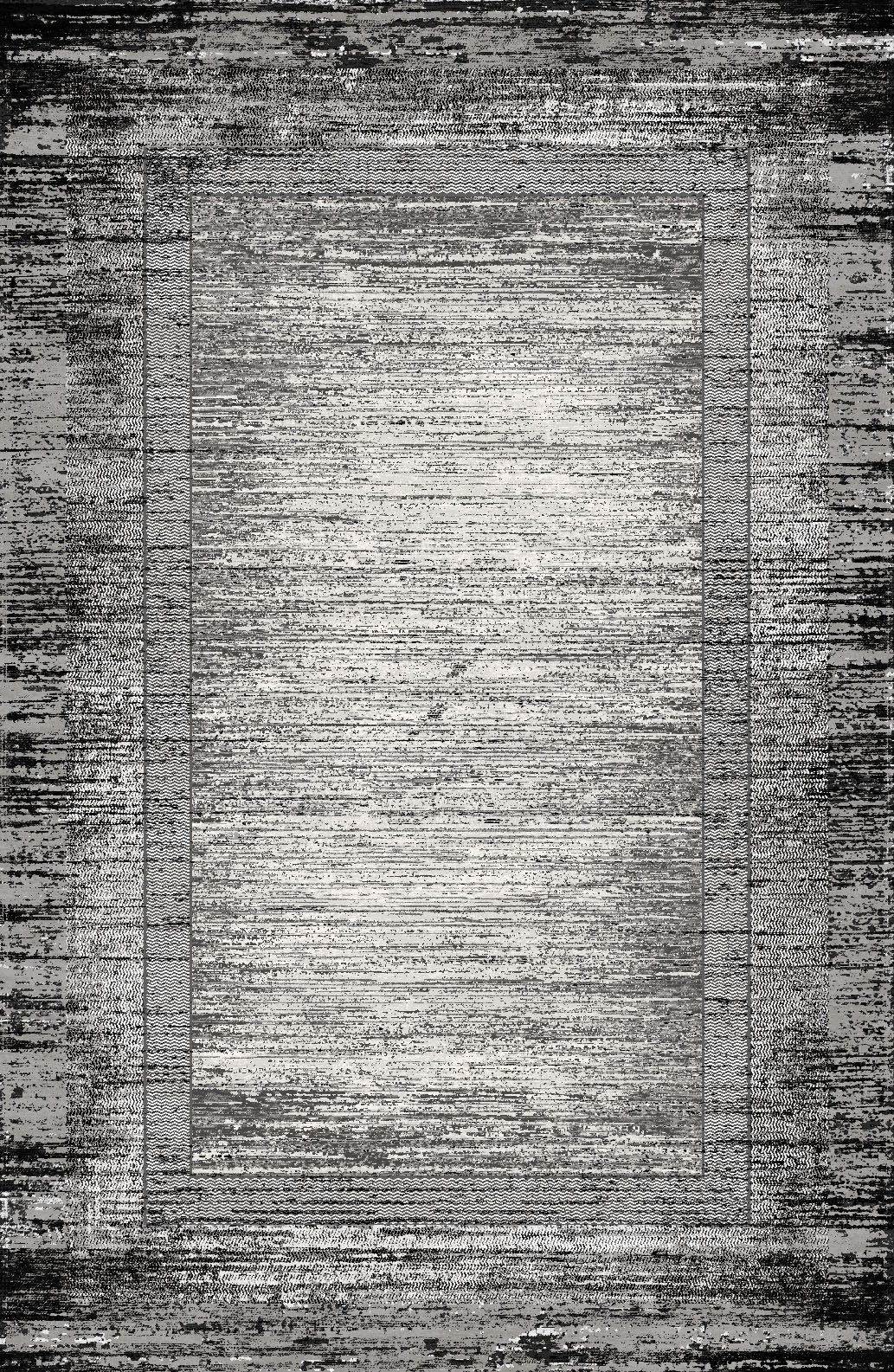 Silver Distressed Modern Rug