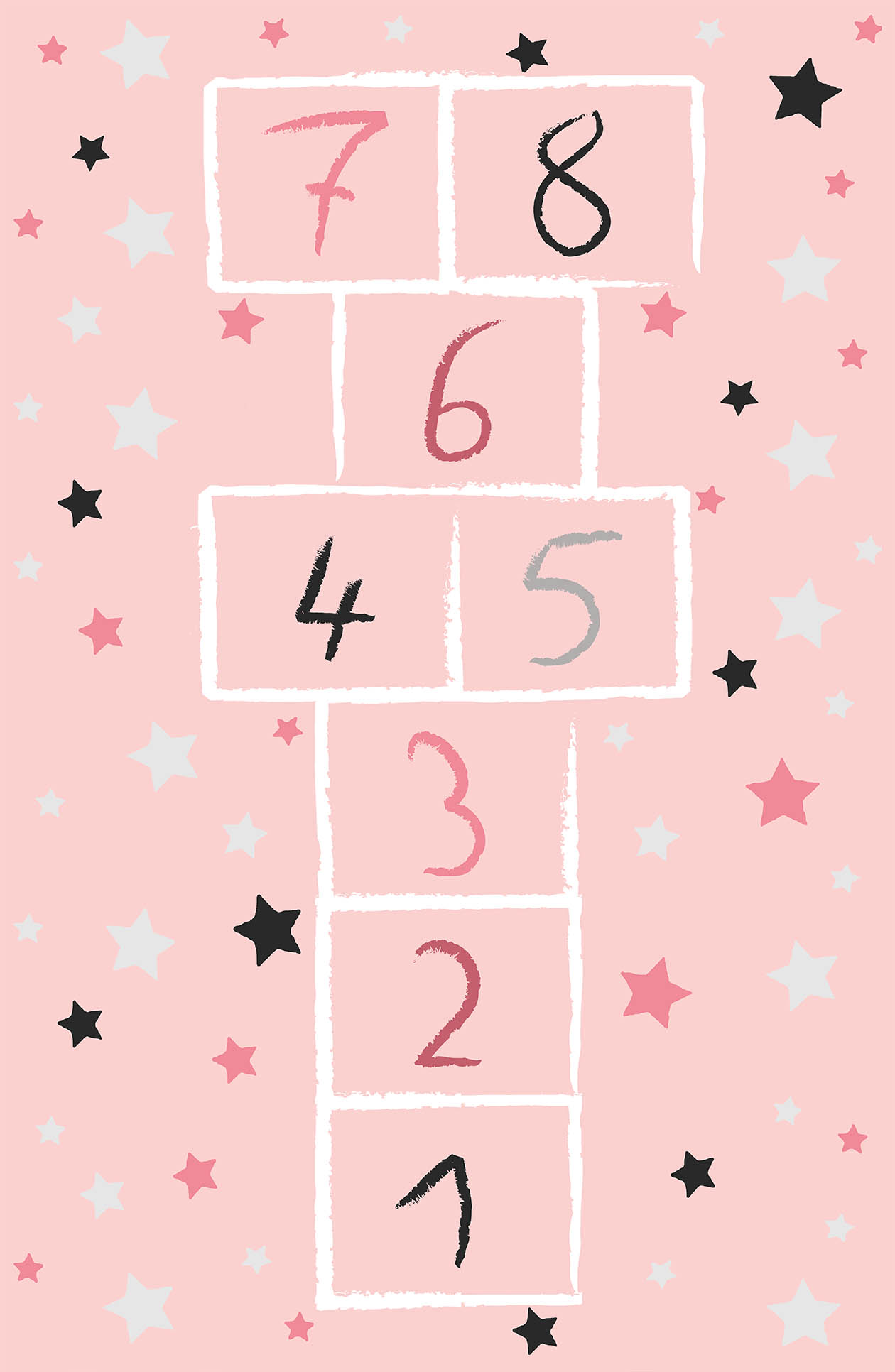 Pink Hopscotch Kids Rug