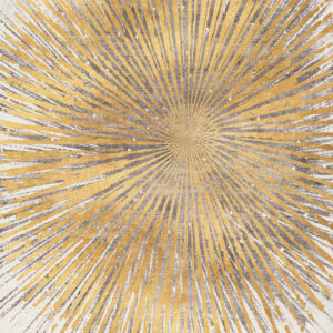 Golden Sunburst Abstract Rug
