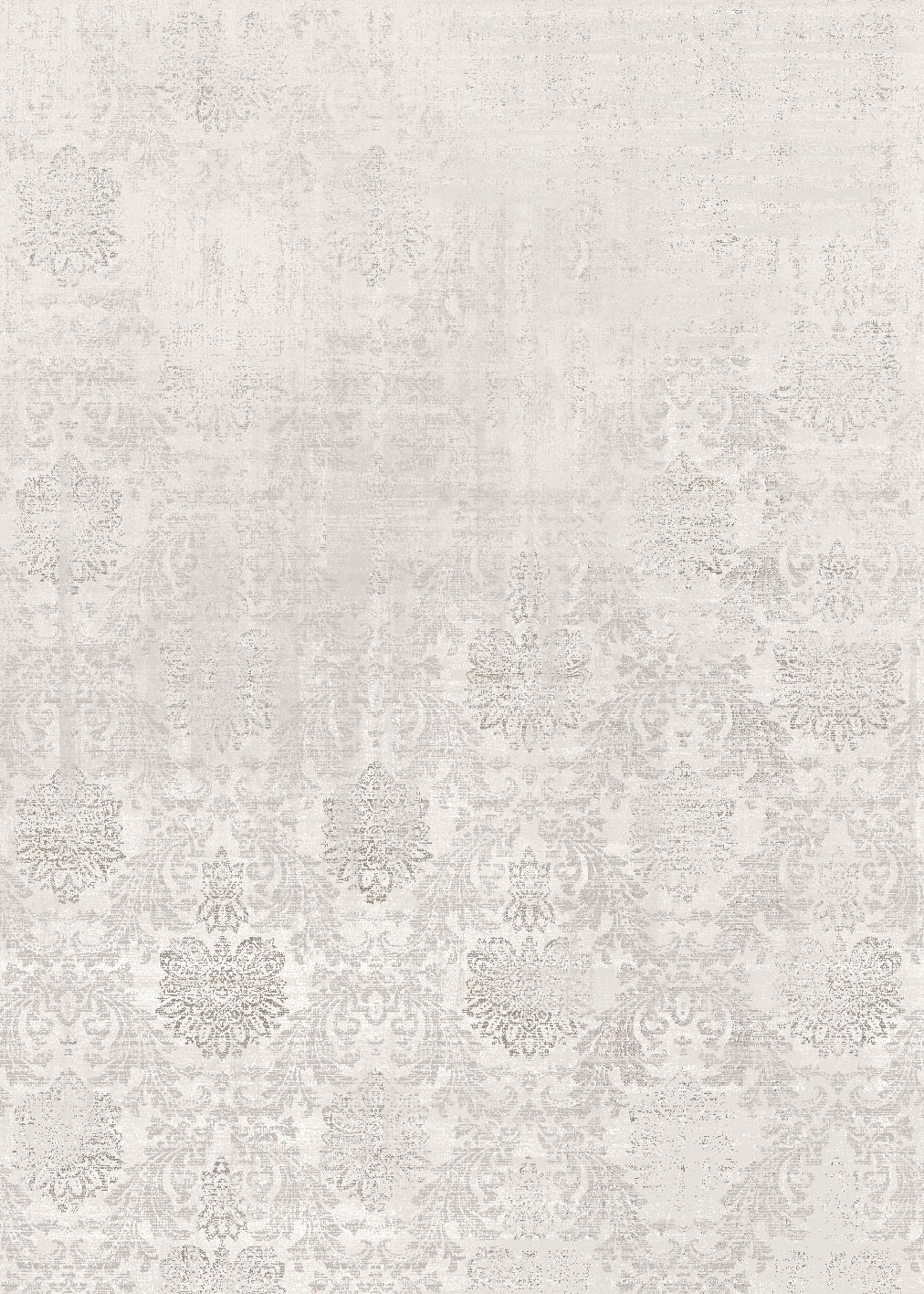 Ivory Subtle Damask Rug