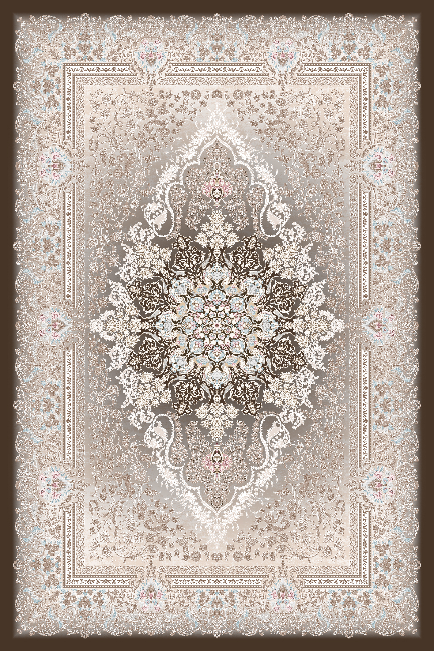 Taupe Classic Medallion Rug