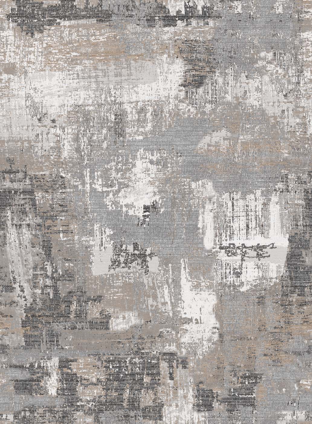 Grey Beige Painterly Abstract Rug