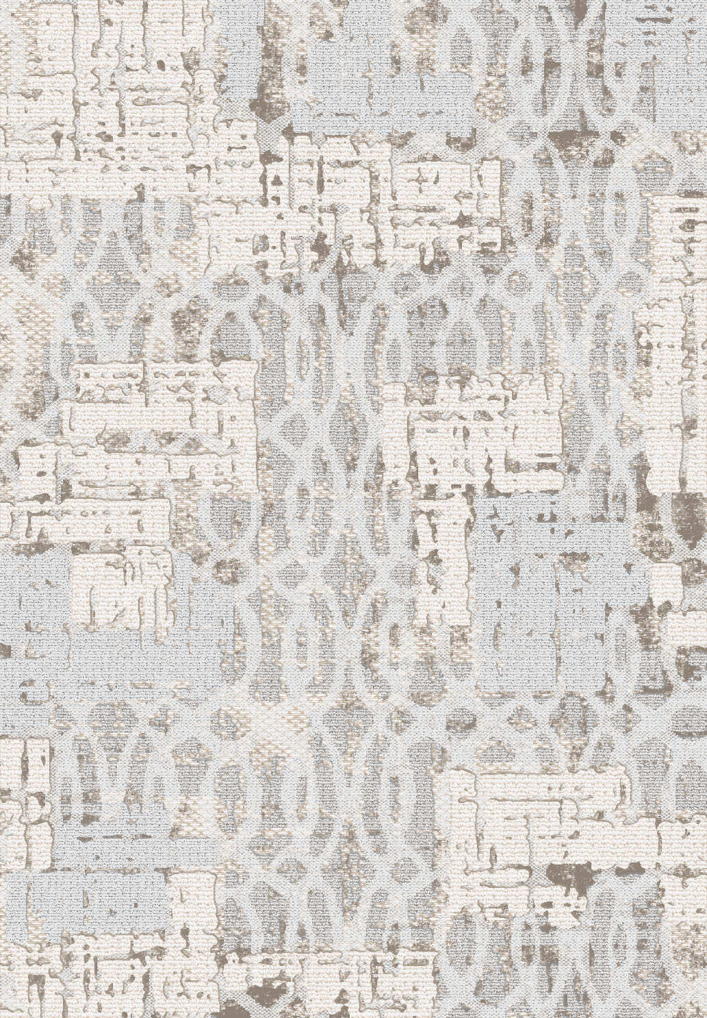 Ivory Trellis Abstract Rug