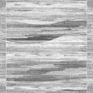 Grey Wave Linear Rug