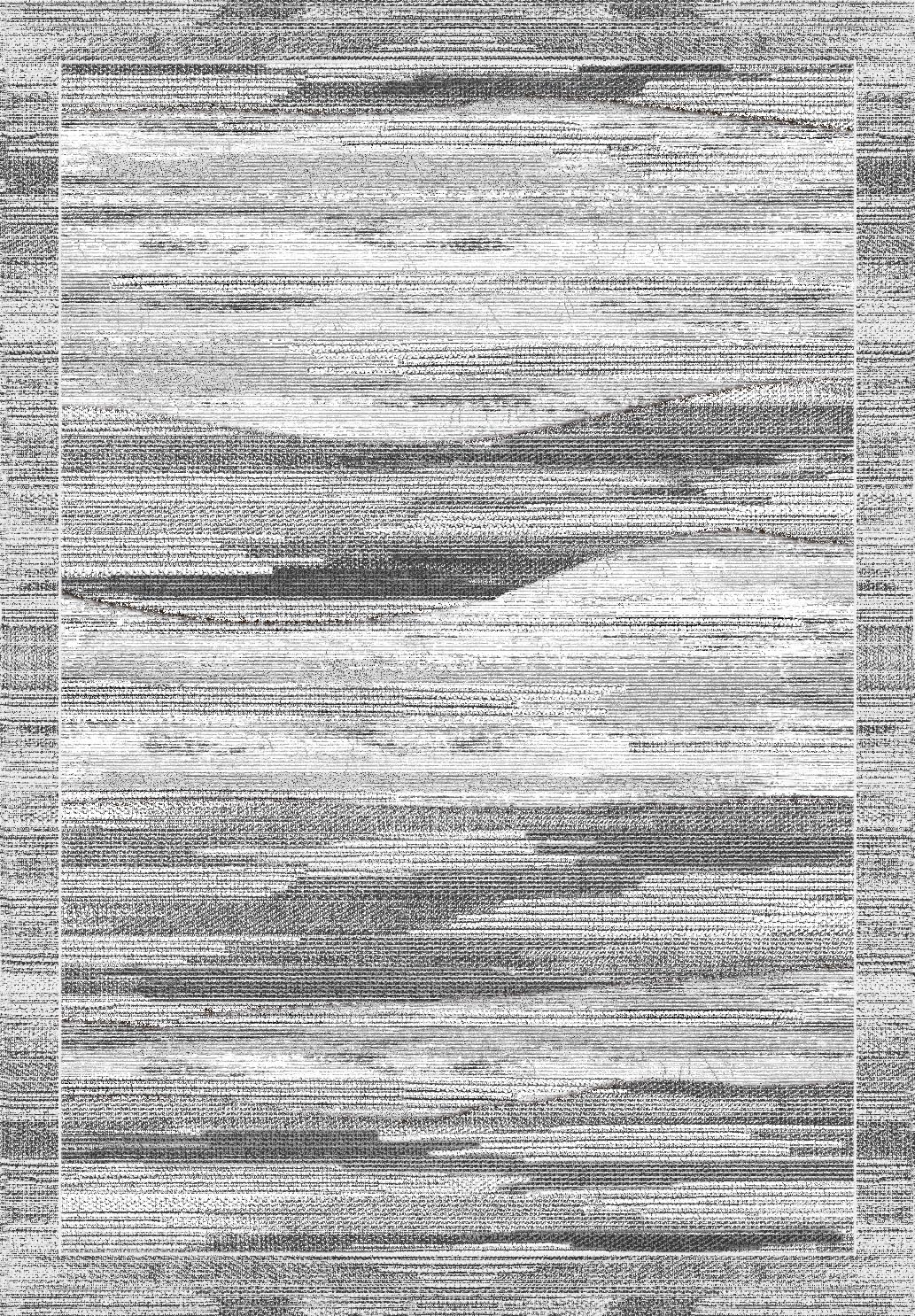 Grey Wave Linear Rug