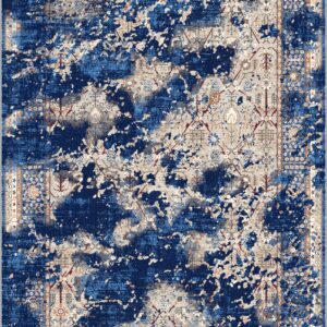 Navy Vintage Distressed Rug