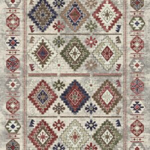 Multicolor Diamond Tribal Rug