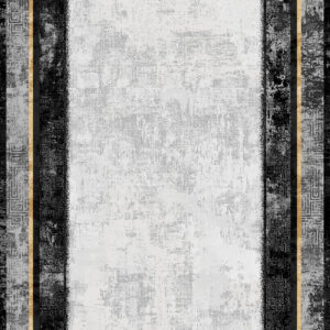 Black Border Contemporary Rug