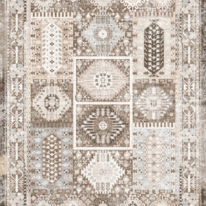 Beige Tribal Medallion Rug