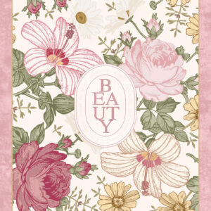 Pink Floral Kitchen Mat